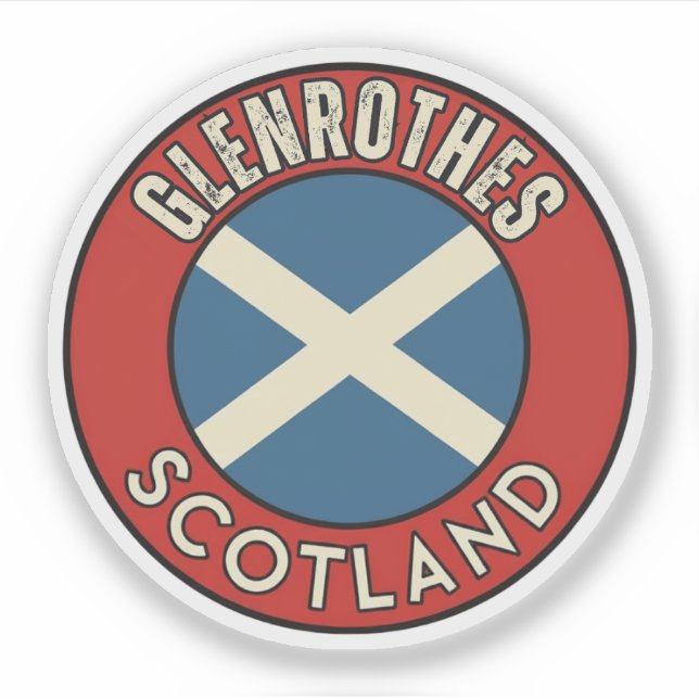 Pegatina Glenrothes, Escocia (Anverso)