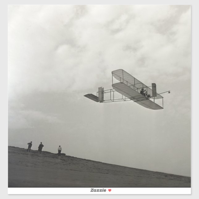 Pegatina Glider Test Flight Aviation Wright Brothers (Hoja)