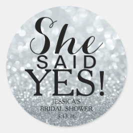 Pegatina | Glit Bridal Shower - Dijo Que Sí! Silv