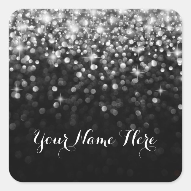 Pegatina Glitz Glam Place de Hollywood negro plate (Anverso)