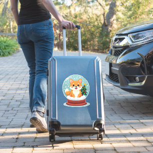 Pegatina Globe Shiba Snow