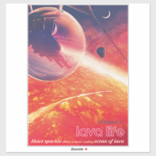 Pegatina Globo de aire caliente extremo sobre el paisaje vo