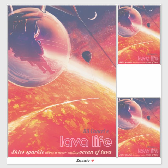 Pegatina Globo de aire caliente extremo sobre el paisaje vo (Hoja)