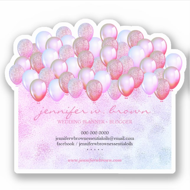Pegatina Globos decorativos con brillo (Anverso)