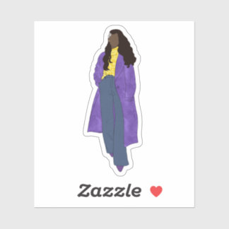 Pegatina Gloria Sunshine - Arte digital negro hecho a mano