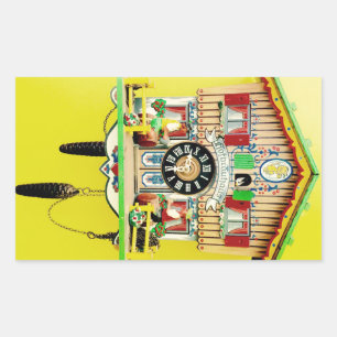 Pegatina gloso rectangular Cuckoo Clock