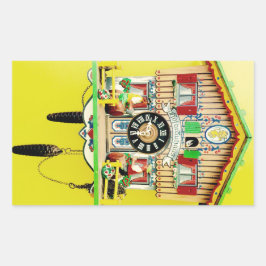 Pegatina gloso rectangular Cuckoo Clock