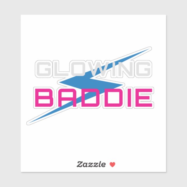 Pegatina Glowing Baddie Neon Aesthetic (Hoja)