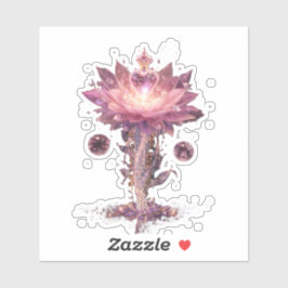 Pegatina Glowing Neon Heart Cyberpunk Vinyl Sticker