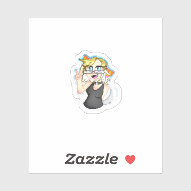 Pegatina Gluoryheart Pixelado (Hoja)