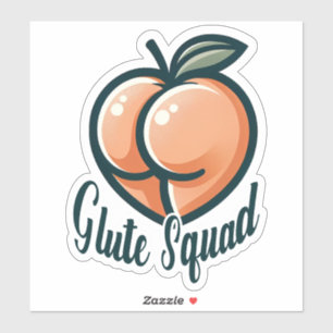 Pegatina Glute Squad Melón Trasero Glúteos Gimnasio Fitness