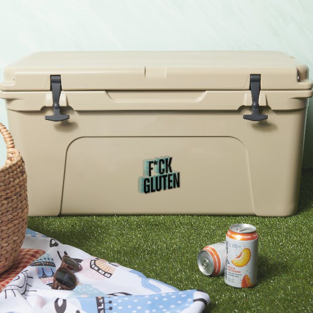 Pegatina Gluten F*CK - Gluten sin gluten + Vinilo de enferm (Enfriador)