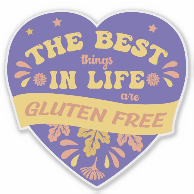 Pegatina Gluten Free Quote Fun Celiac Coeliac (Anverso)