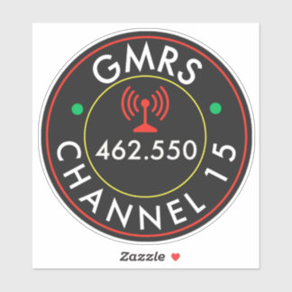 Pegatina GMRS Radio Channel 15