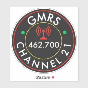 Pegatina GMRS Radio Channel 21