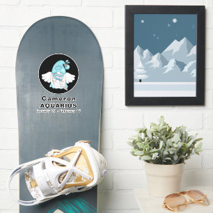 Pegatina Gnome Aquarius Astrología Rótulo Angel 8" Vinyl