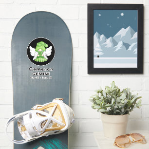 Pegatina Gnome Gemini Rótulo de astrología Ángel 8" Pegatin