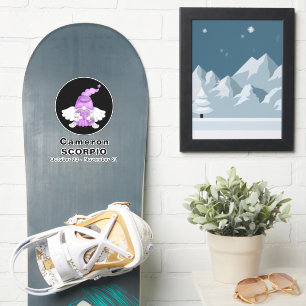 Pegatina Gnome Scorpio Rótulo Astrología Angel 8" Vinyl