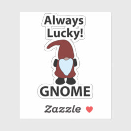 Pegatina Gnome siempre afortunado Gnome