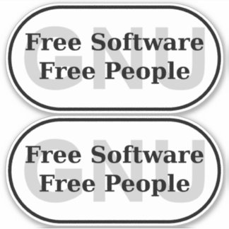 Pegatina GNU - Software libre - Gente libre