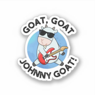 Pegatina Goat Johnny Goat Funny Music Animal Pun