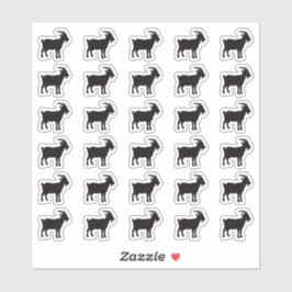 Pegatina Goat Wedding Place Card Food Meal Menu Choice