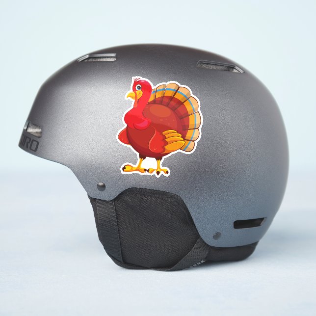 Pegatina Gobble Gobble Till You Wobble Funny Thanksgiving (Lado del casco)