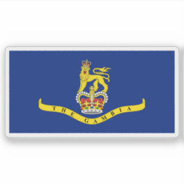 Pegatina Gobernador general de la bandera de Gambia (1965-1