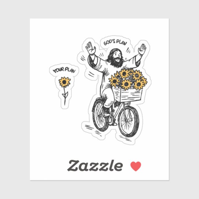 Pegatina God’s Plan vs Your Plan (Hoja)