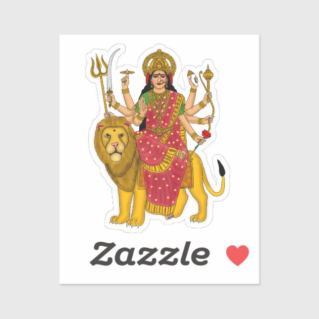 Pegatina Goddess Durga Sticker (Hoja)