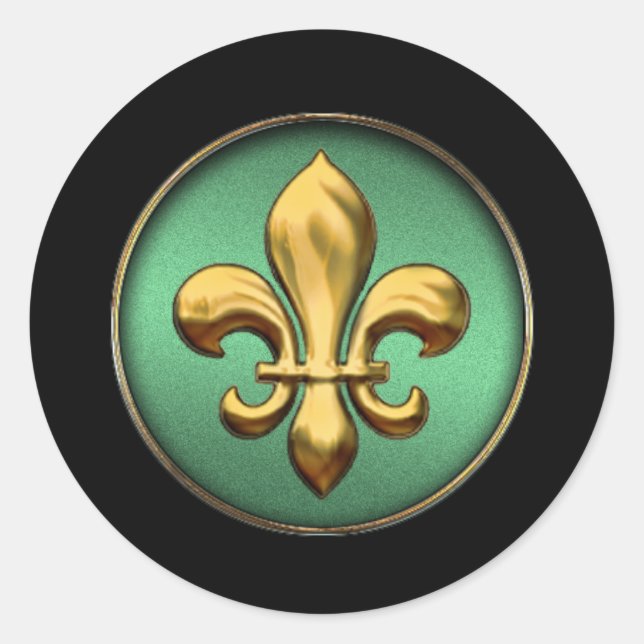 Pegatina Gold Fleur de Lis (Anverso)