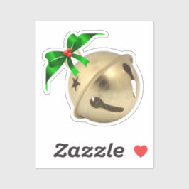 Pegatina Gold Jingle Bell