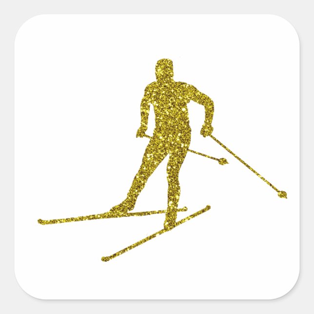 Pegatina Gold Langlauf (Anverso)