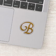 Pegatina Gold Luxury Monogram B