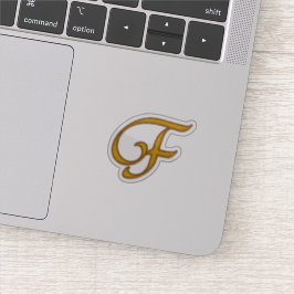 Pegatina Gold Luxury Monogram F