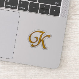 Pegatina Gold Luxury Monogram K