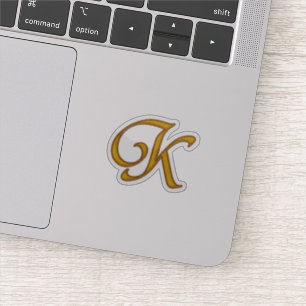 Pegatina Gold Luxury Monogram K