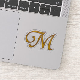 Pegatina Gold Luxury Monogram M