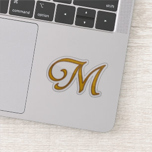 Pegatina Gold Luxury Monogram M