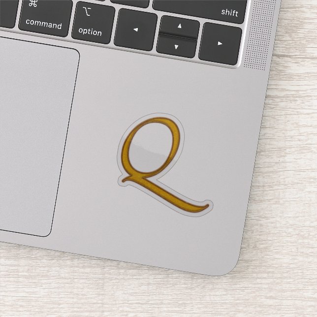 Pegatina Gold Luxury Monogram Q (Detalle)