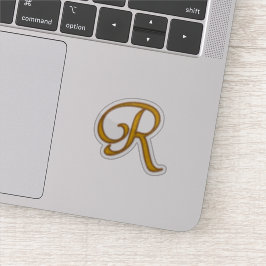 Pegatina Gold Luxury Monogram R