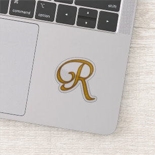 Pegatina Gold Luxury Monogram R
