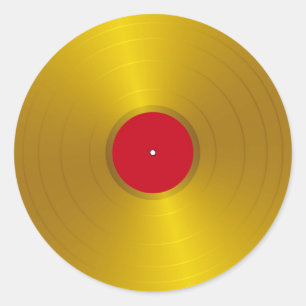 Pegatina Gold Record