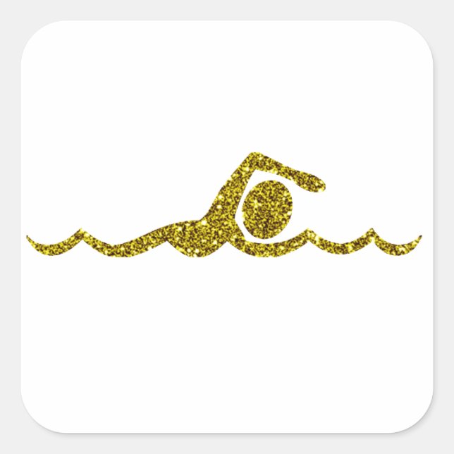 Pegatina Gold Schwimmen (Anverso)