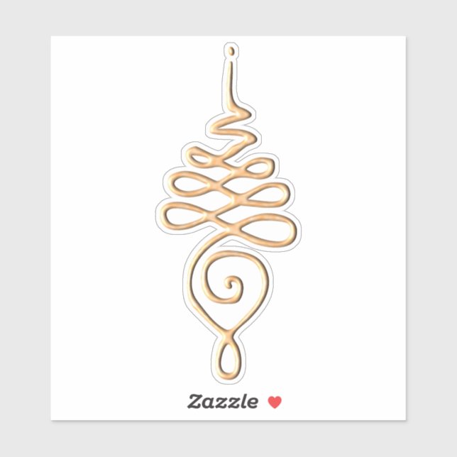 Pegatina Gold Unalome  (Hoja)