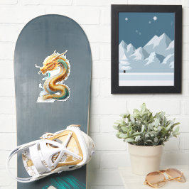 Pegatina Golden Dragon Majesty Custom-Cut Vinyl Sticker