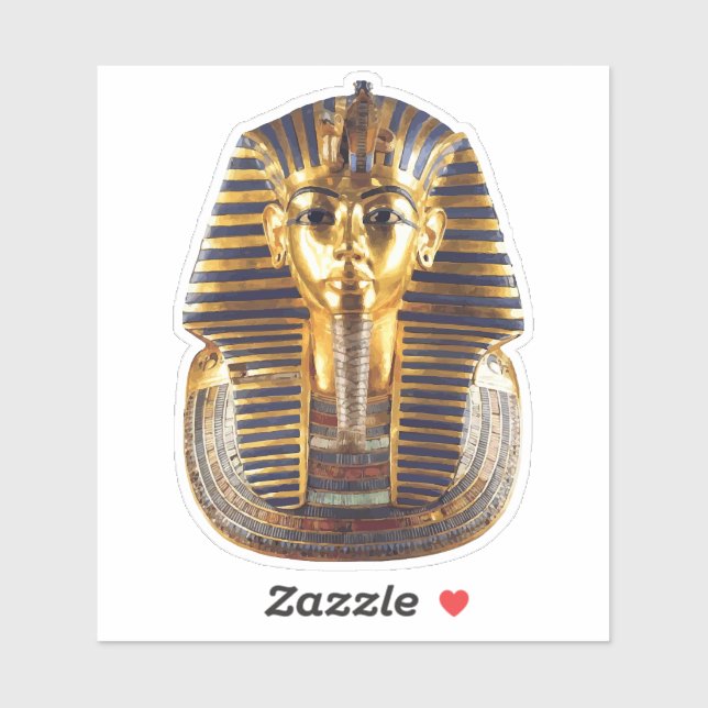 Pegatina Golden Egyptian Pharaoh Mask Art (Hoja)