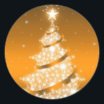 Pegatina Golden Elegant Christmas Tree<br><div class="desc">Pegatina Golden Elegant Christmas Tree</div>