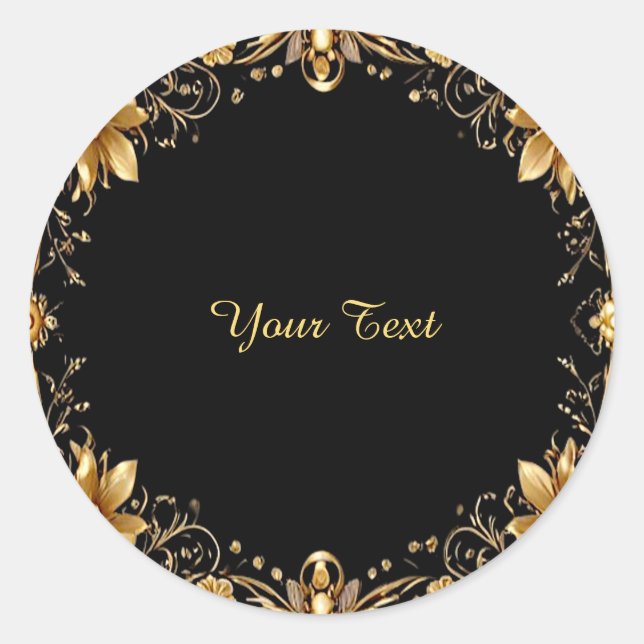 Pegatina Golden Floral (Anverso)