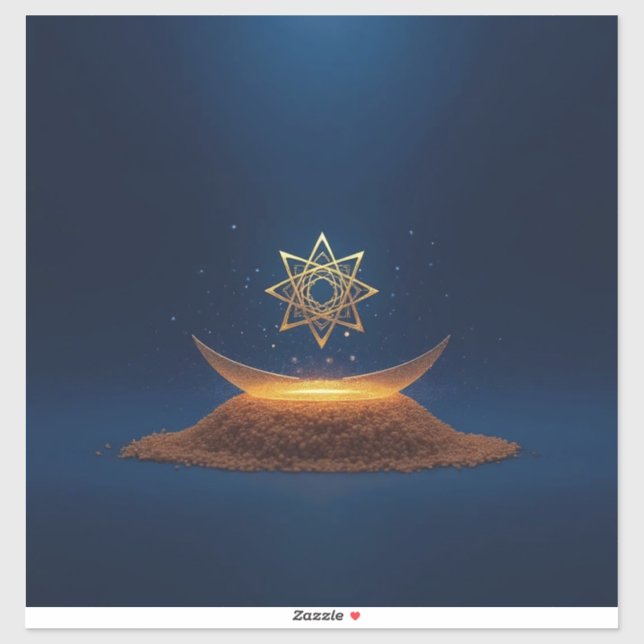 Pegatina Golden Harmony – Shree Yantra’s Divine Resonance (Hoja)